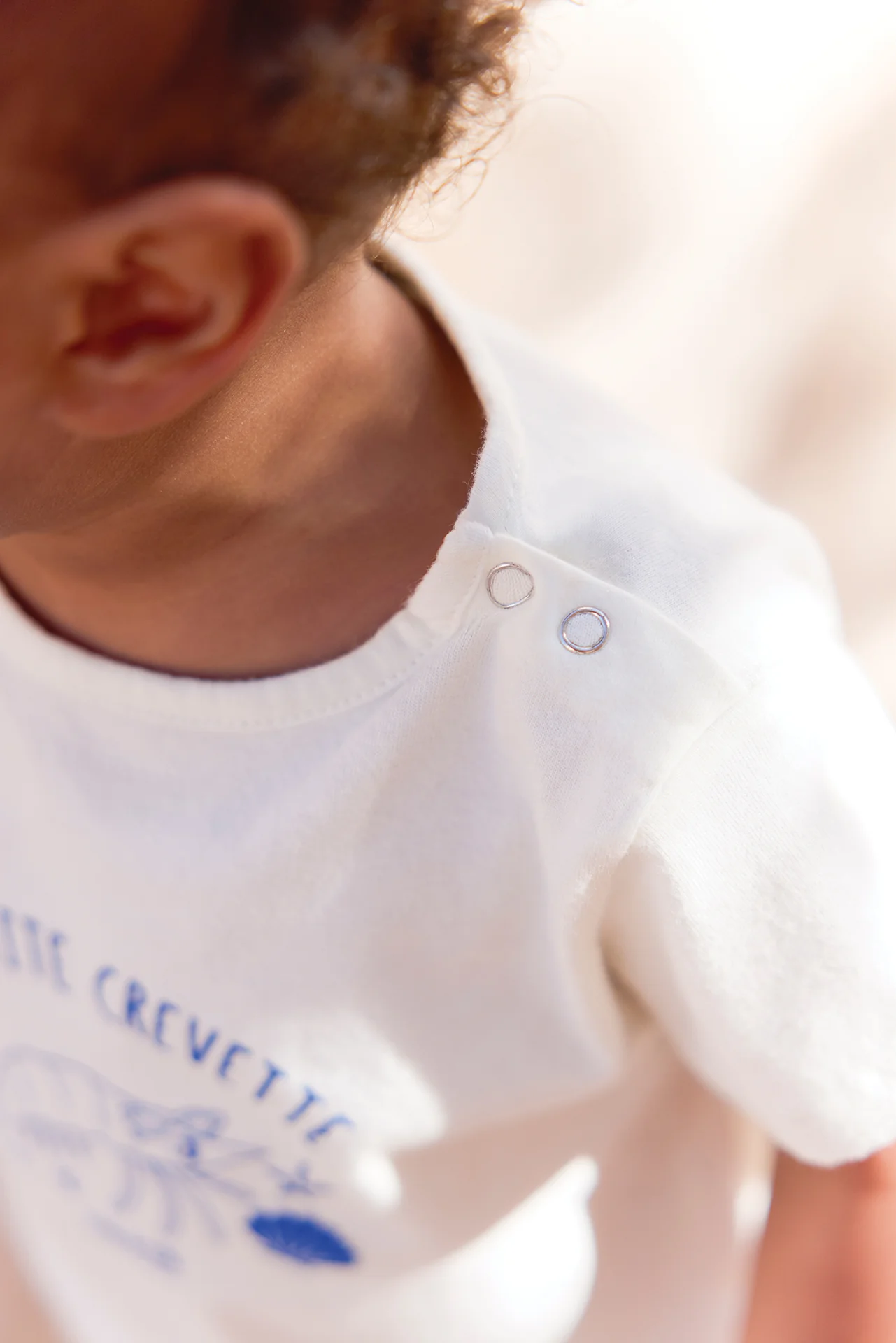 T-shirt - Tuba écru illustration "Ma petite crevette" - Image 3
