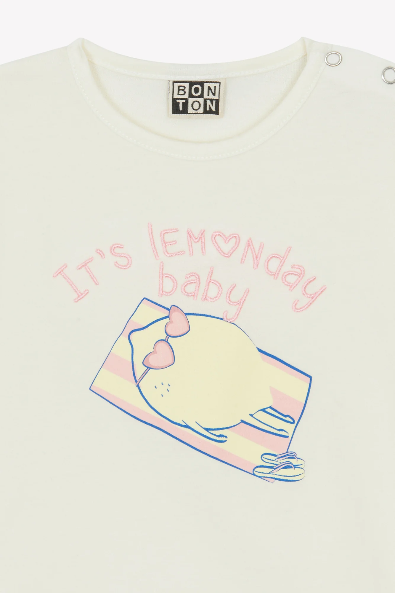 T-shirt - Tuba lemon day écru Bonton - Image 2