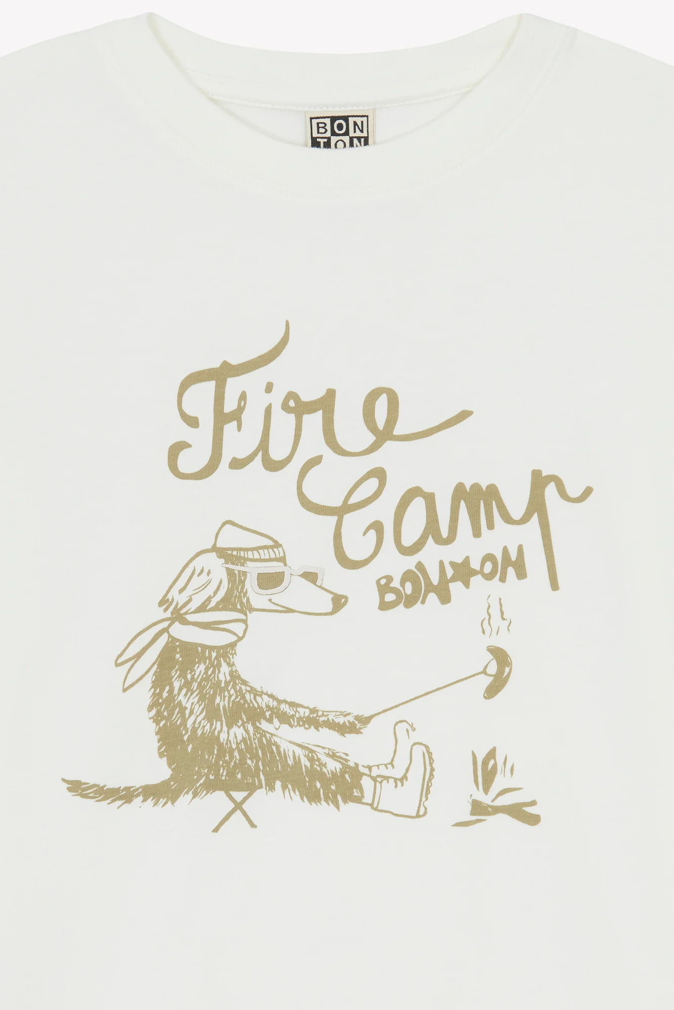 T-shirt - Tubo blanc hamac imprimé "Fire Camp" - Image 3