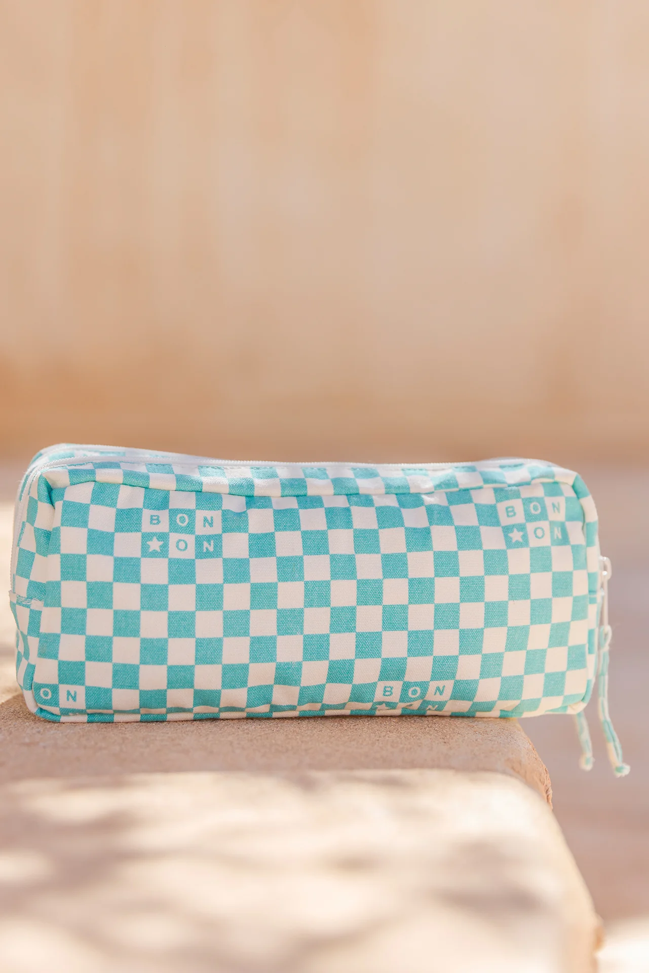 Trousse - Damier bleu vintage