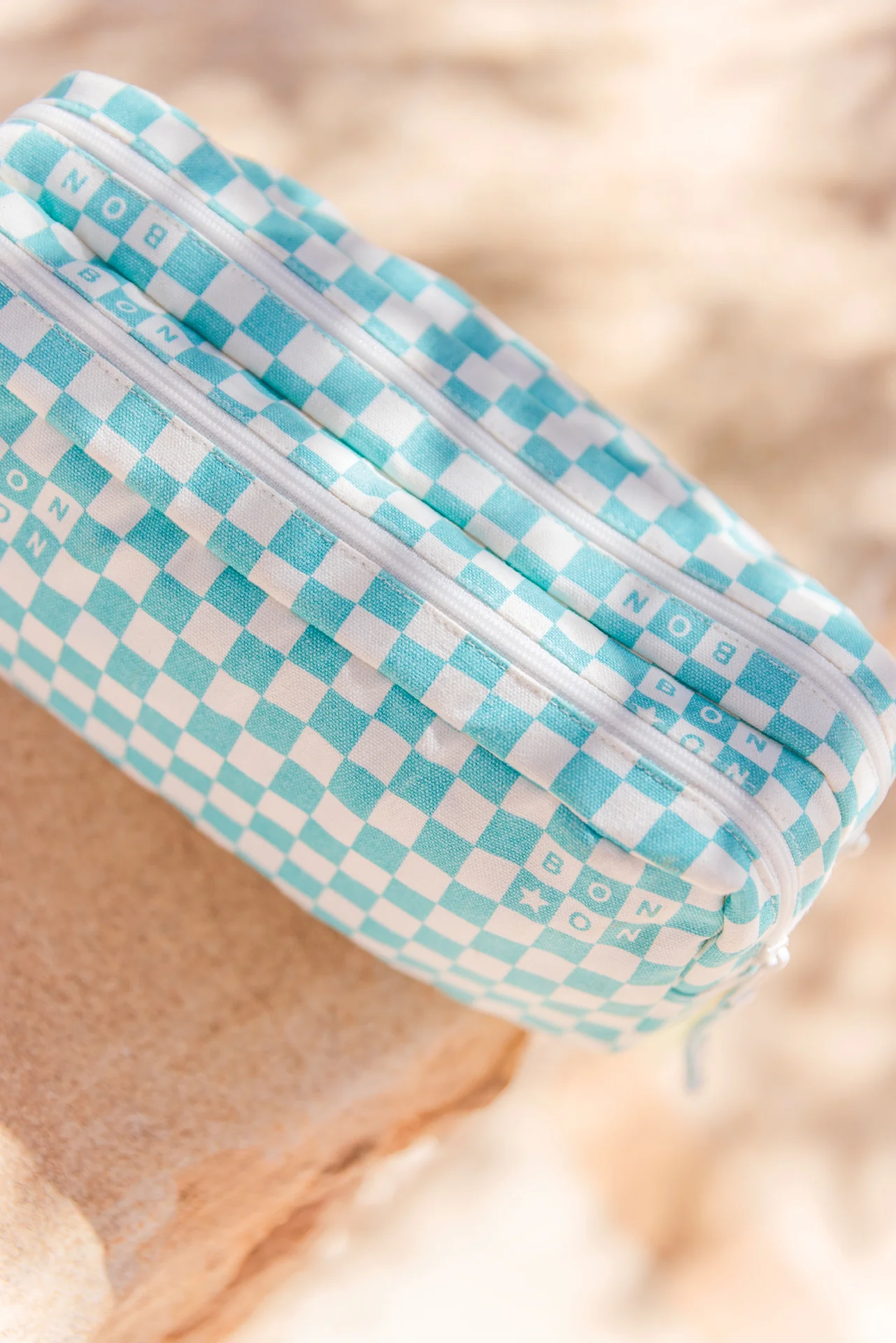Trousse - Damier bleu vintage - Image 4