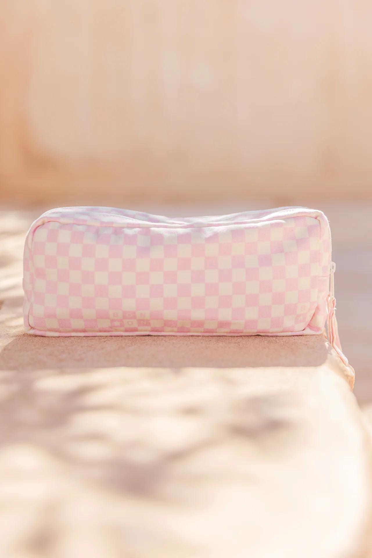 Trousse - Damier rose clair